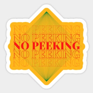 no peeking christmas 2021 Sticker